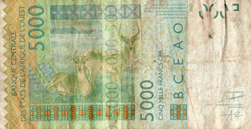 Banconote Da Mali Niger Banknotes From Mali Niger