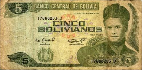 5 Boliviani